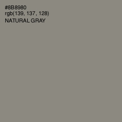 #8B8980 - Natural Gray Color Image